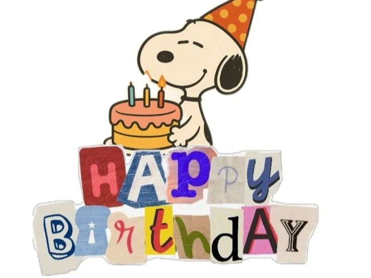 Birthday card on messy desk